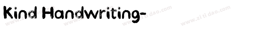 Kind Handwriting字体转换